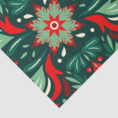 Niedliche Volkskunst Abstrakte Weihnachten Seidenpapier (Detail)