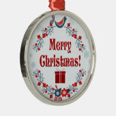 Niedliche Volkskunst frohe Weihnachtsfeier Ornament Aus Metall (Rechts)