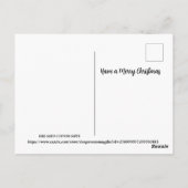 Niedliche Volkskunst Weihnachtsschneemann Postkarte (Rückseite)