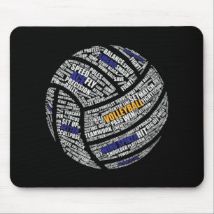 Niedliche Volleyball-Gestaltung für Männer - Fraue Mousepad