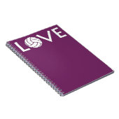 Niedliche Volleyball-Liebe Notizblock (Rechte Seite)