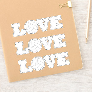 Niedliche Volleyball LIEBE Spaß Dekorative Sportsp Aufkleber