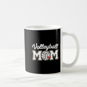 Niedliche Volleyball Mama Leopard Printmütter Tage Kaffeetasse