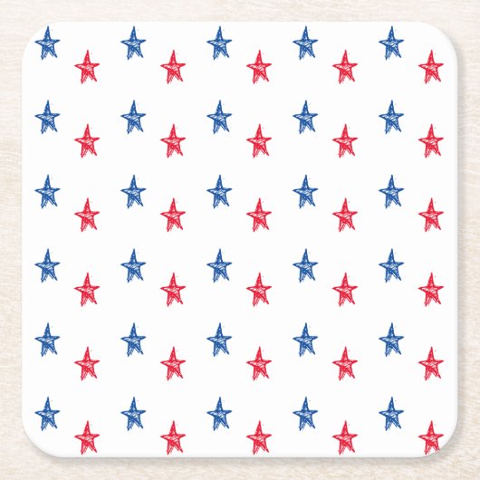 Niedliche, von der Hand gezeichnete, schwarzblaue Rechteckiger Pappuntersetzer (Vorderseite)