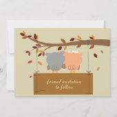 Niedliche Vorder- und Rückenhochzeit retten das Da Einladung (Rückseite)