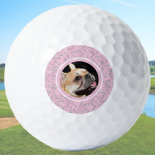 Niedliche Vorlage für Hunde - Bilder - Rosa Ladys Golfball