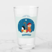 Niedliche Vorschulzeit K verloren und fand Freunds Glas (Rückseite)