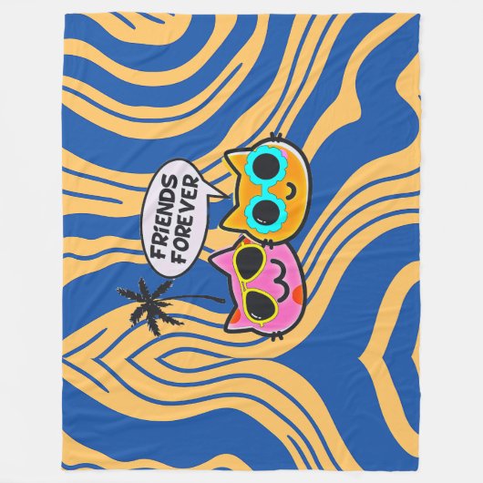 Niedliche, vorsichtige Katzen Fleece Blanket! (Vorderseite)