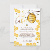 Niedliche Wabendusche Dankeskarte (Vorderseite)