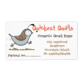 Niedliche Wachteleier Cartoon zur Abbildung des Ei (Vorne)