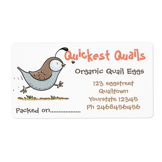 Niedliche Wachteleier Cartoon zur Abbildung des Ei (Vorne)