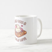 Niedliche Waffel und Eiscreme Liebe Kaffeetasse (VorderseiteRechts)