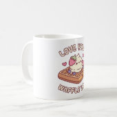 Niedliche Waffel und Eiscreme Liebe Kaffeetasse (Vorderseite Links)