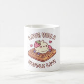 Niedliche Waffel und Eiscreme Liebe Kaffeetasse (Mittel)