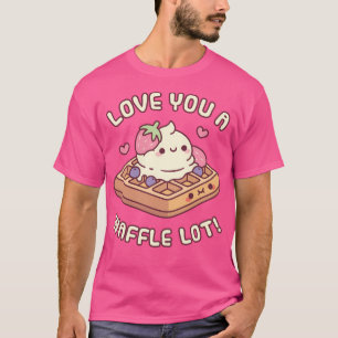 Niedliche Waffel und Eiscreme Liebe T-Shirt