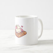 Niedliche Waffel und Eiscreme perfekt Kaffeetasse (VorderseiteRechts)