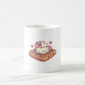 Niedliche Waffel und Eiscreme perfekt Kaffeetasse (Mittel)