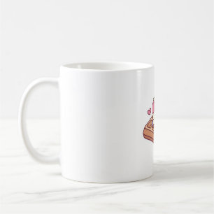 Niedliche Waffel und Eiscreme perfekt Kaffeetasse