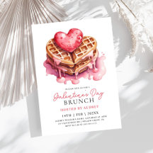 Niedliche Waffeln Valentine Galentines Brunch