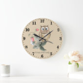 niedliche Wahnsinnige fügt Text hinzu Große Wanduhr (Zuhause)