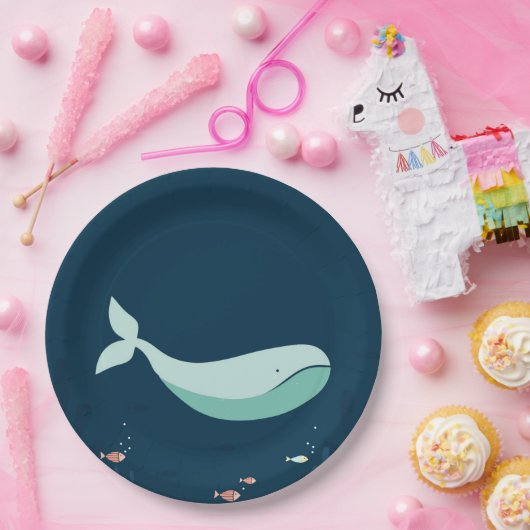 Niedliche Wal-Party-Versorgungs-Platte Pappteller (Party)