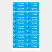 Niedliche Walblasen Cartoon personalisiert Etiketten (Blatt)