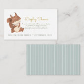 Niedliche Wald Eichhörnchen-Display-Dusche Begleitkarte (Vorne/Hinten)