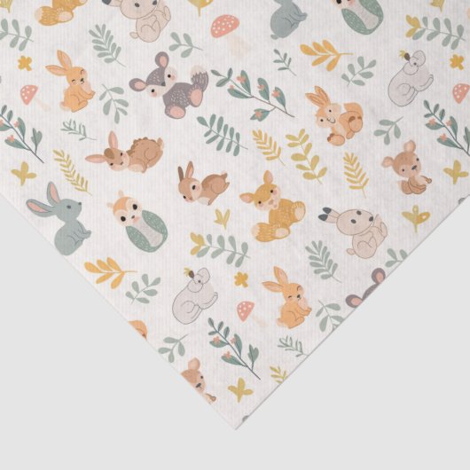 Niedliche Waldbabys Seidenpapier (Detail)