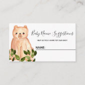 Niedliche Waldbärenkarte Begleitkarte (Vorderseite)