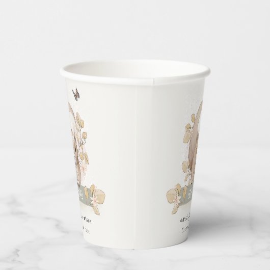 Niedliche Waldblumendusche Pappbecher (Rechts)