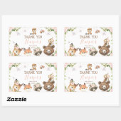 Niedliche Waldbrände-Kinderdusche Rechteckiger Aufkleber (Blatt)