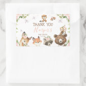 Niedliche Waldbrände-Kinderdusche Rechteckiger Aufkleber (Tasche)