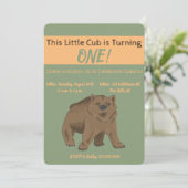 Niedliche Waldbraune Bärenkuppe Einladung (Stehend Vorderseite)