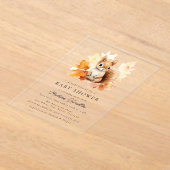 Niedliche Waldereichhörnchen Herbstdusche Acryleinladungen (Ablage )