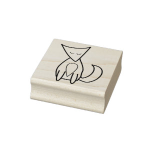 Niedliche Waldfox-Linie Gummistempel