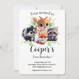 Niedliche Waldfreunde Fuchs-Raccoon-Reh