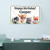 Niedliche Waldfreunde Fuchs-Raccoon-Reh Banner (Messeveranstaltung)