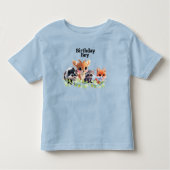 Niedliche Waldfreunde Fuchs-Raccoon-Reh Kleinkind T-shirt (Vorderseite)