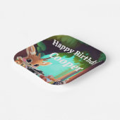 Niedliche Waldfreunde Fuchs-Raccoon-Reh Pappteller (Gewinkelt)