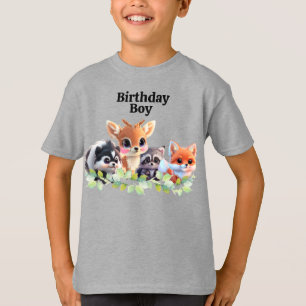 Niedliche Waldfreunde Fuchs-Raccoon-Reh T-Shirt