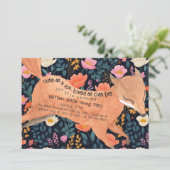 Niedliche Waldfüßer Wasserfarbe Flora 3. Geburtsta Einladung (Stehend Vorderseite)