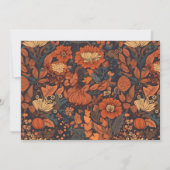 Niedliche Waldfüßer Wasserfarbe Herbst 3. Geburtst Einladung (Rückseite)