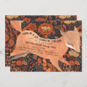 Niedliche Waldfüßer Wasserfarbe Herbst 3. Geburtst Einladung (Vorne/Hinten)