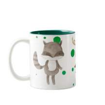 Niedliche Waldgeschöpfe auf grünen Speck