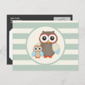 Niedliche Waldhügel; hellgrün Postkarte (Vorne/Hinten)