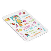 Niedliche Waldhühner-Junggeburtsdaten Magnet (Rechte Seite)