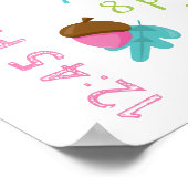 Niedliche Waldhühner-Junggeburtsdaten Poster (Ecke)