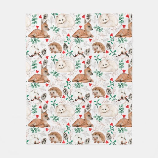 Niedliche Waldkritter Fleece Blanket (Vorderseite)