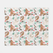 Niedliche Waldkritter Fleece Blanket (Vorderseite (Horizontal))