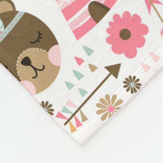 Niedliche Waldkritter Fleecedecke (Ecke)